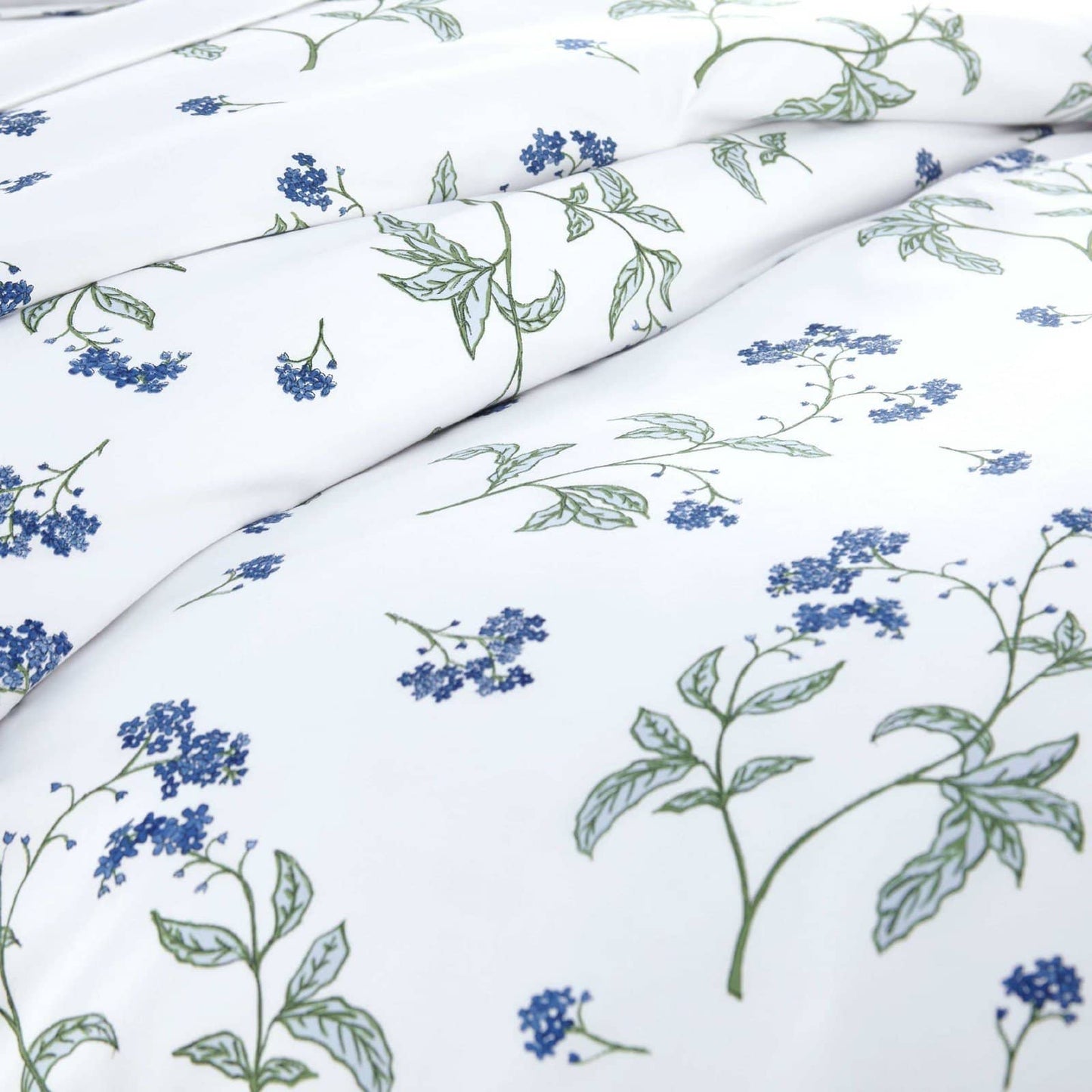 Forget Me Not Duvet Cover Set, White