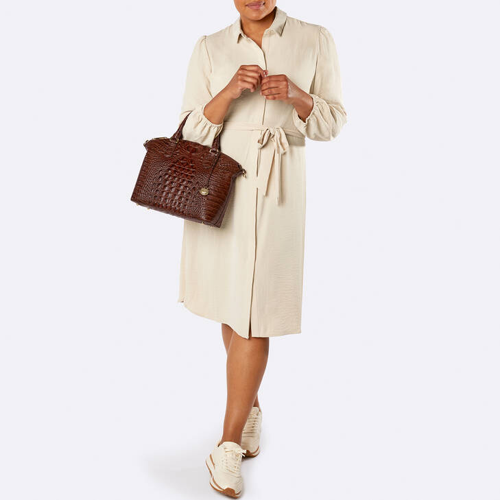 Brahmin Melbourne Collection Duxbury Satchel, Pecan