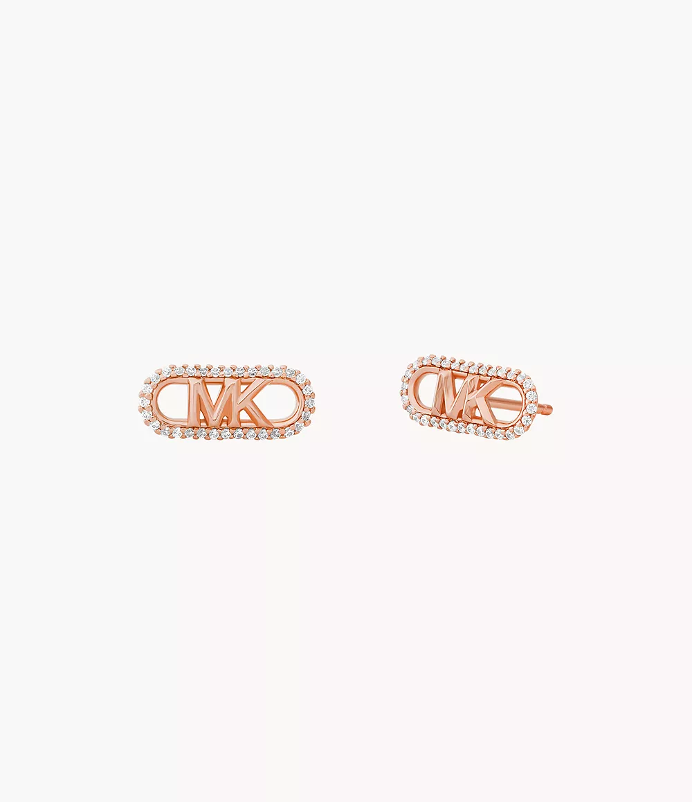 Michael Kors MK Oval Earrings, Rose Gold