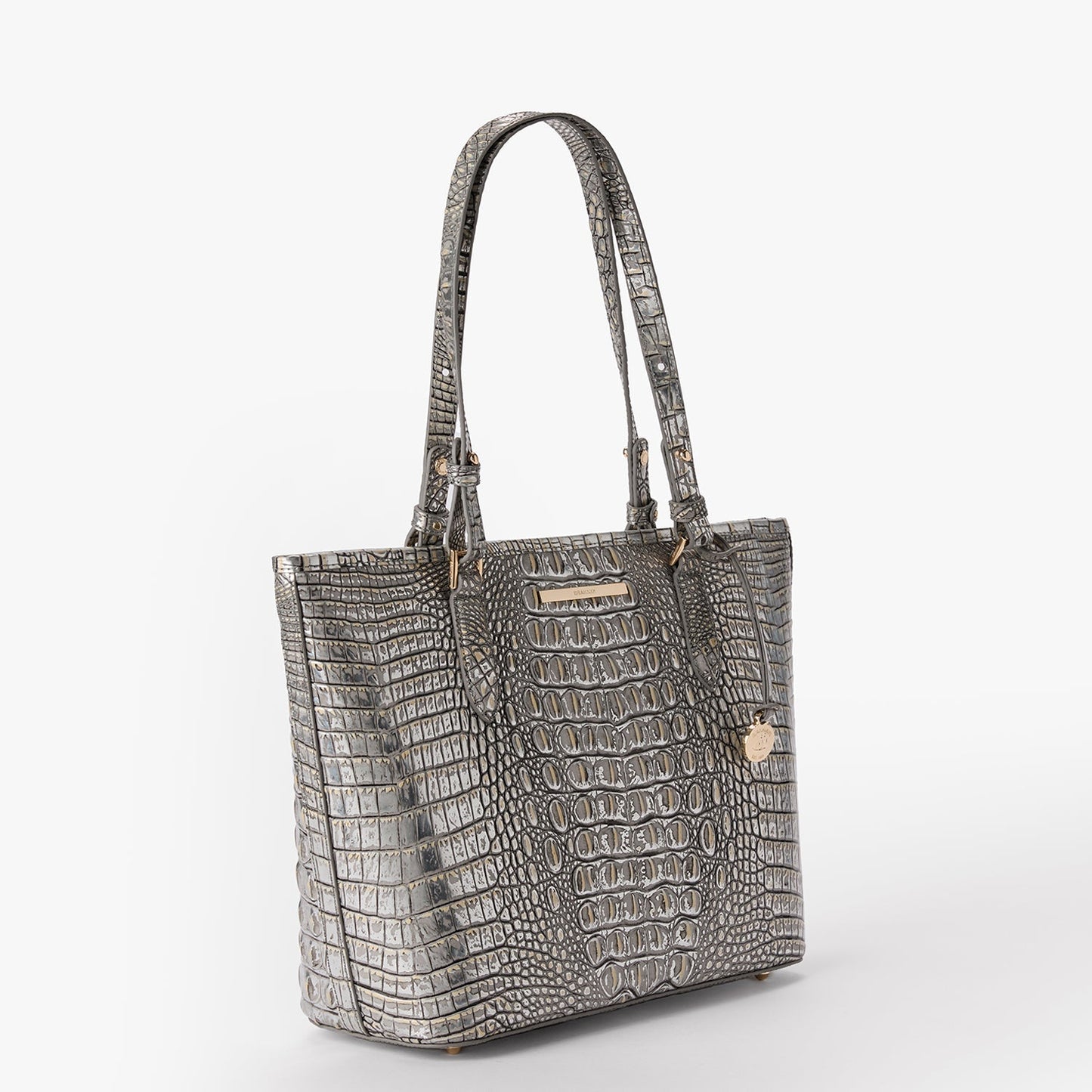 Brahmin Melbourne Collection Medium Asher Tote, Chrome