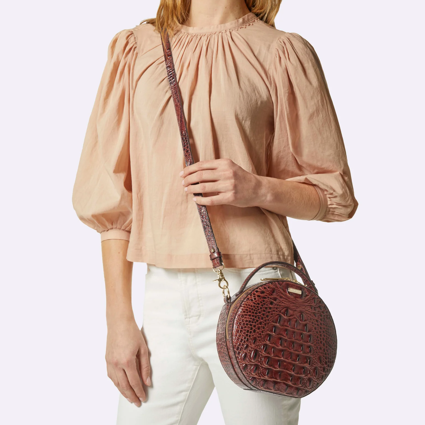 Brahmin Melbourne Collection Lane Crossbody, Rose Gold